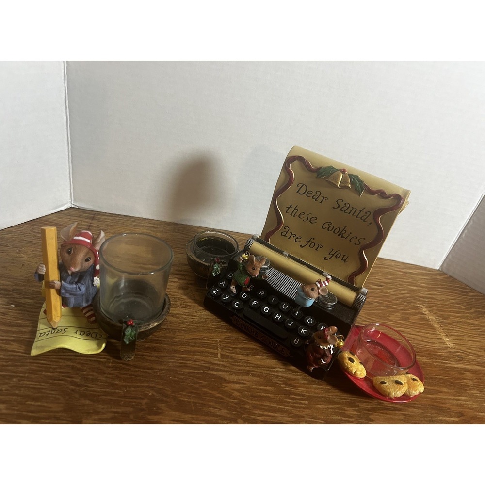 Yankee Candle Mouse Bundle Typewriter Tealight and Mouse Votive Letters to Santa - Picture 15 of 16